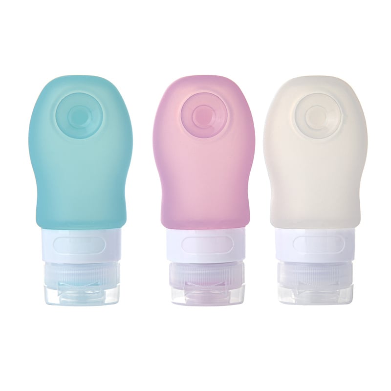 Tragbares Reiseflaschen-Set aus Silikon, auslaufsicher, zusammendrückbare Behälter für Toilettenartikel, Kosmetiktube in Reisegröße